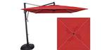Deluxe 10' square red patio umbrella by Treasure Garden