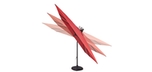Deluxe 10' square red patio umbrella by Treasure Garden