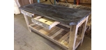 Industrial bar table - Recycled wood and repurposed slate