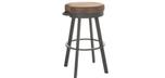 Bryce industrial style bar stool by Amisco