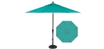 Light blue patio umbrella in 9 foot Aqua shade by Treasure Garden