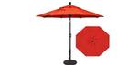Red 7½ foot balcony umbrella by Treasure Garden