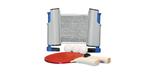 Portable retractable ping pong tennis net and paddles