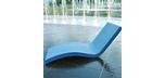 Chaise longue en poly-composé turquoise