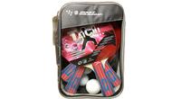 Taichi 4 player ping pong paddle kit with balls and case