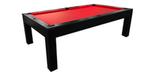 Mensa Black 8 foot pool table with real slate and 25 year warranty