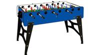 Table de babyfoot soccer bleue fabriquée en Italie avec garantie 2 ans et tiges télescopiques