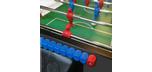 Black foosball soccer table made in Italy with 2 year warranty telescopic rods