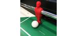 Red foosball soccer table made in Italy with 2 year warranty telescopic rods