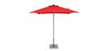 Parasol de terrasse commercial rouge 7 pieds de qualité haut de gamme