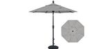 6 foot market style tilting silver grey balcony patio umbrella