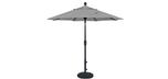 6 foot market style tilting silver grey balcony patio umbrella