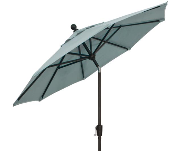 9 Foot Teal Blue Grey Patio Market Umbrella