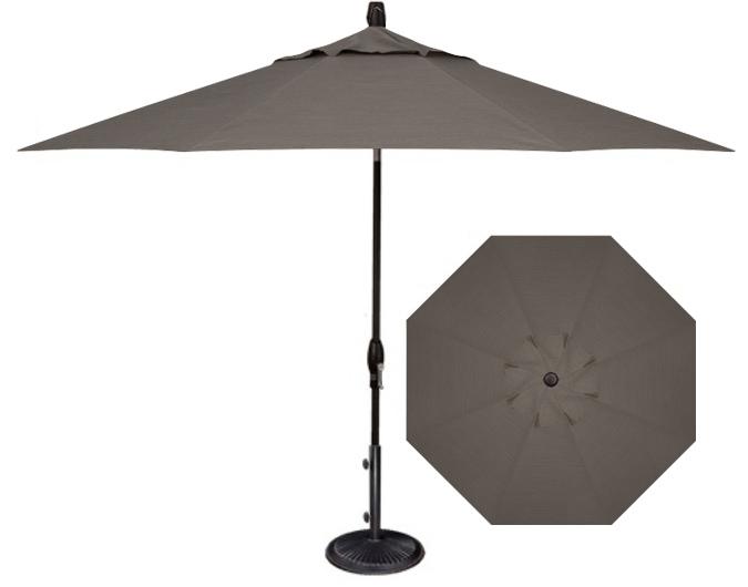 9 Foot Latitude Grey Patio Market Umbrella