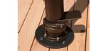 Installation kit for mounting an AKZ Treasure Garden umbrella on wood deck