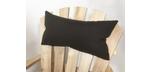 Black lumbar support or head pillow for outdoor Adirondack or patio chair