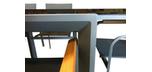 Diagonal model outdoor dining table