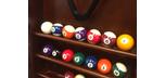 Combo Walnut finish 8 pool cue and accessories rack