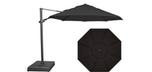 Large 11.5 foot black offset octagonal patio umbrella