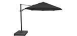 Large 11.5 foot black offset octagonal patio umbrella