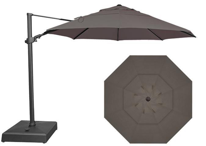 Large 11 5 Foot Grey Offset Octagonal Patio Umbrella Patio Umbrellas Palason