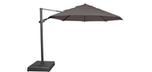 Large 11.5 foot grey offset octagonal patio umbrella