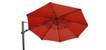 Large 11.5 foot red offset octagonal patio umbrella