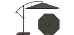 Black AG3 Treasure Garden offset 9 foot patio umbrella