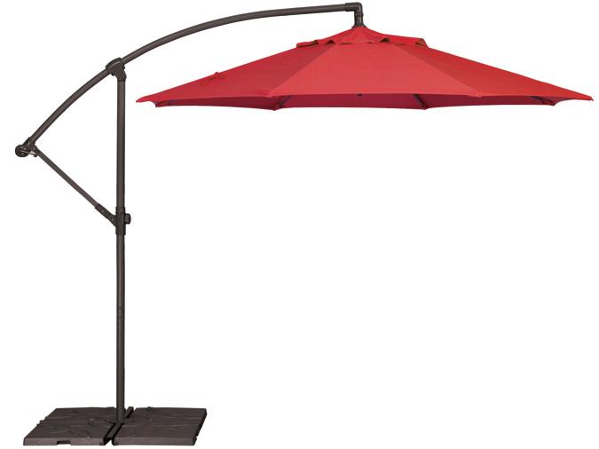 Red Ag3 Treasure Garden Offset 9 Foot Patio Umbrella