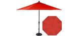Quality red 11 foot octagonal patio umbrella by Treasure Garden