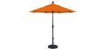 Garantie 4 ans sur tissu, parasol de balcon orange 6 pieds octogonal inclinable
