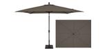 8x10 foot grey rectangular market patio umbrella