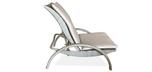 Grey adjustable reclining outdoor patio chair