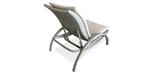 Grey adjustable reclining outdoor patio chair