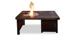 Brome brown aluminum wood grain fire table