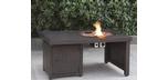 Brome brown aluminum wood grain fire table