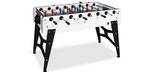 White foosball soccer table made in Italy with 2 year warranty telescopic rods