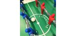 White foosball soccer table made in Italy with 2 year warranty telescopic rods