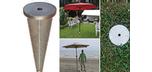 Base de montage parasol pour pelouse ou sable