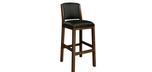 Solid wood barstool in Nutmeg finish with backrest