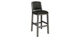 Solid wood barstool in Shade Grey finish with backrest