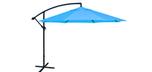 10 foot offset octagonal blue Patio Promo garden umbrella