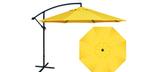 Parasol de jardin octogonal 10 pieds jaune décentré Patio Promo