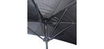 Demi-parasol de patio marché Promo 9 pieds octogonal noir