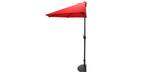 Red Promo market style 9 foot octagonal half-umbrella