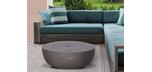 Rougemont round Fire table with concrete grey finish