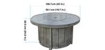 Huntington round Fire table with concrete grey finish