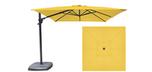 Parasol de jardin décentré carré 10 pieds jaune Citron