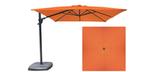 Sunset Orange square 10 foot offset patio umbrella