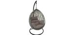 Escape Stone Grey hanging chair with stand for outdoor patio or indoor use